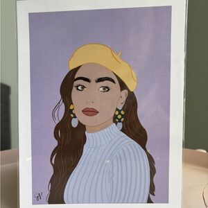 5”x7” Yellow Beret Art Print